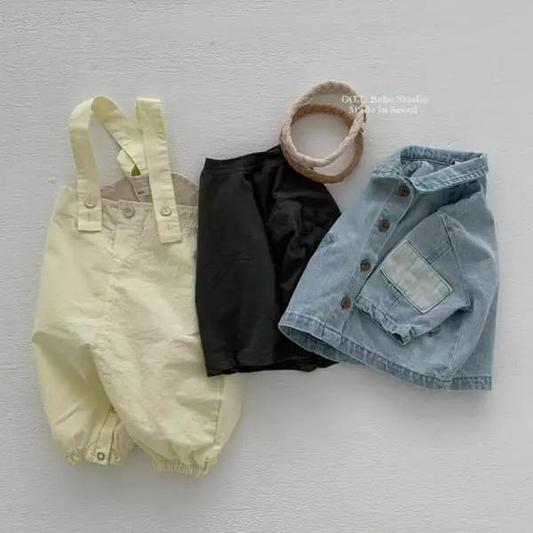 Go;u - Korean Baby Fashion - #onlinebabyshop - Bebe Cross Overall - 2
