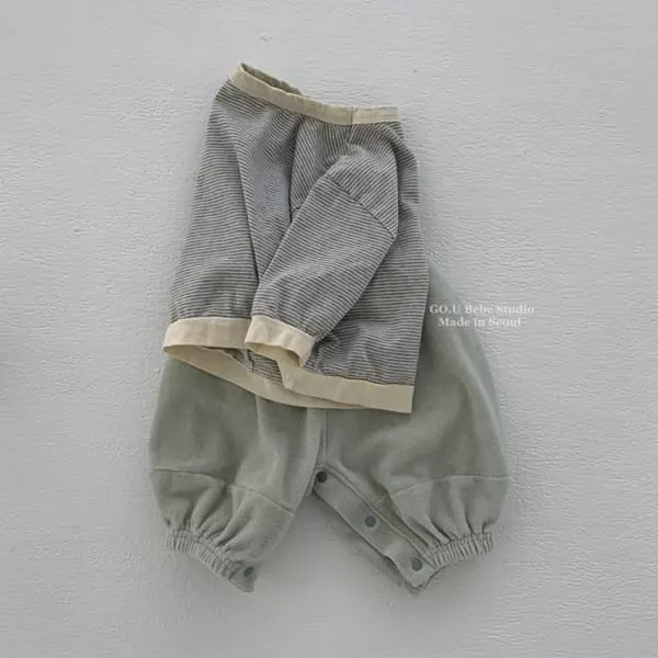 Go;u - Korean Baby Fashion - #onlinebabyshop - Bebe Block Tee - 11