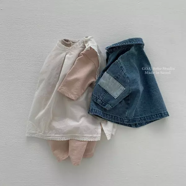 Go;u - Korean Baby Fashion - #smilingbaby - Button Long Bodysuit - 6
