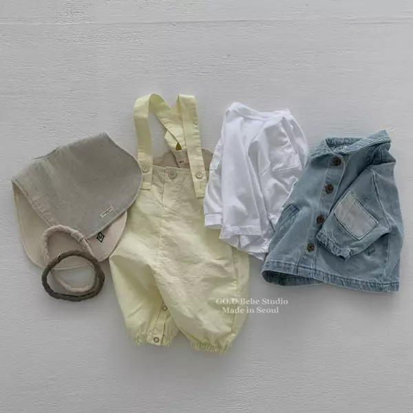 Go;u - Korean Baby Fashion - #smilingbaby - Bebe Cross Overall - 3