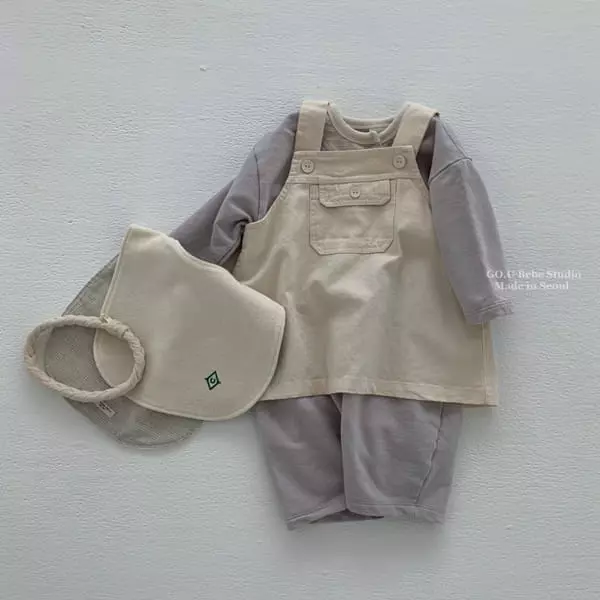 Go;u - Korean Baby Fashion - #smilingbaby - Bebe Popo Dungarees Skirt