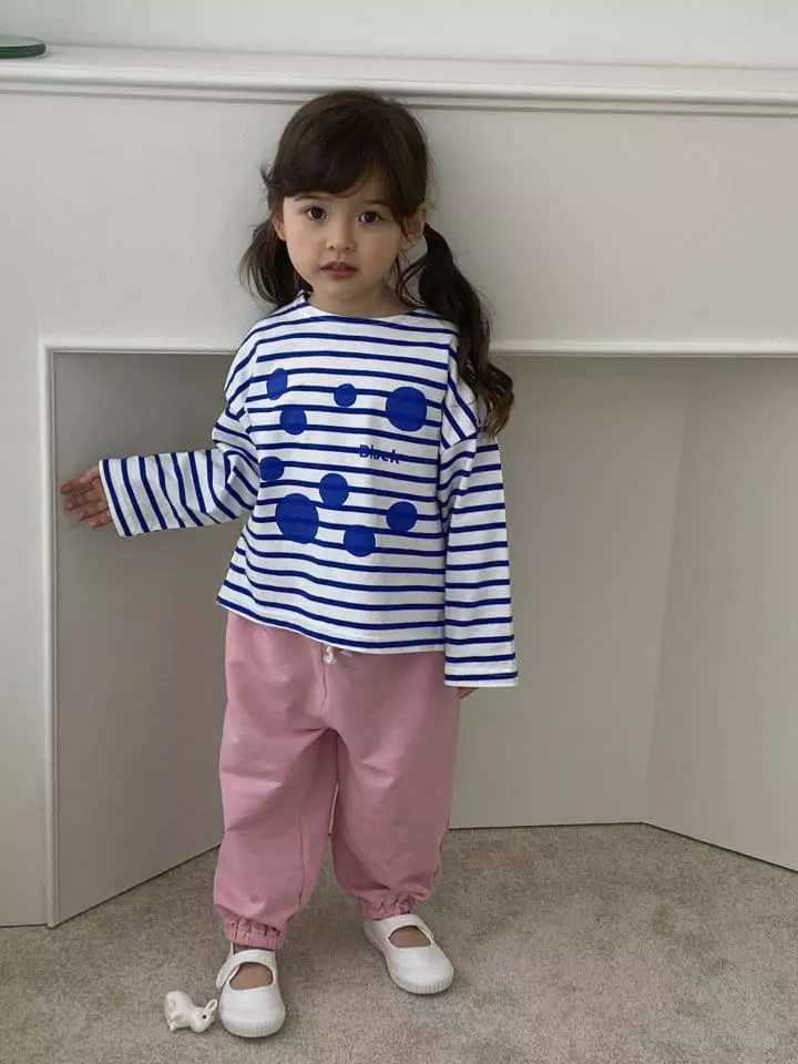 Green Tomato - Korean Children Fashion - #childofig - Stripes Boat Neck Tee - 5