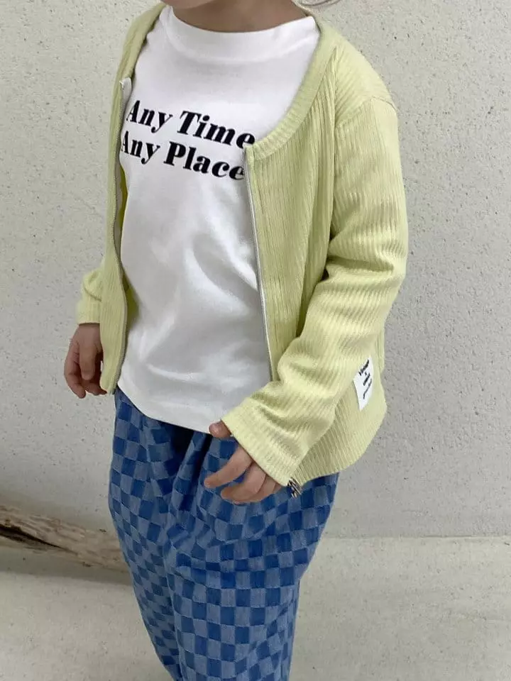 Green Tomato - Korean Children Fashion - #stylishchildhood - Zip Rib Cardigan - 4