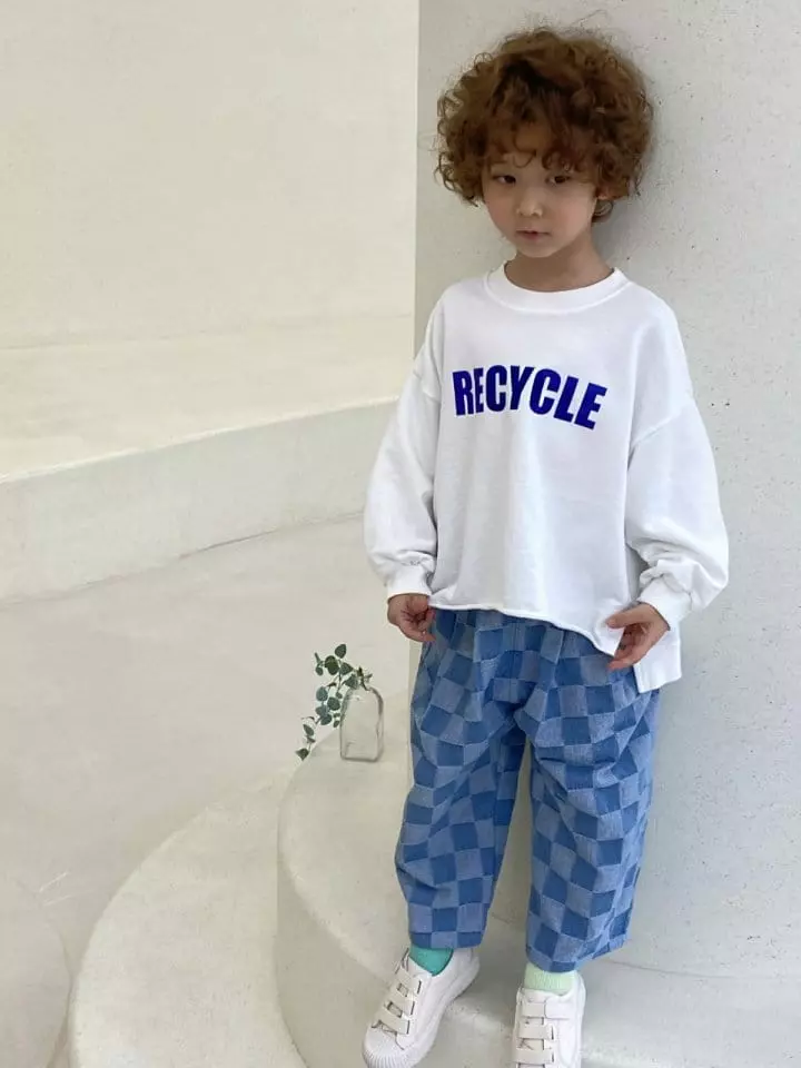 Green Tomato - Korean Children Fashion - #designkidswear - Check Denim Jeans - 5