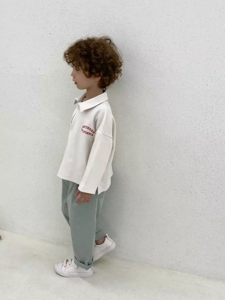 Green Tomato - Korean Children Fashion - #fashionkids - Waffle Collar Tee - 3