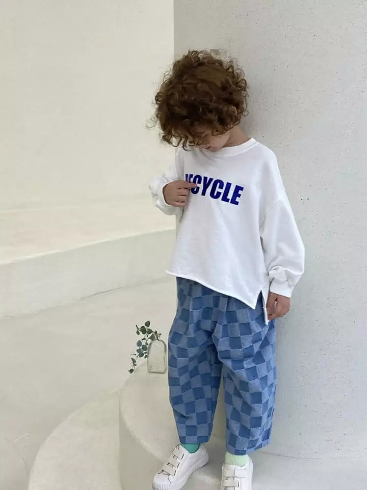 Green Tomato - Korean Children Fashion - #kidsshorts - Check Denim Jeans - 8
