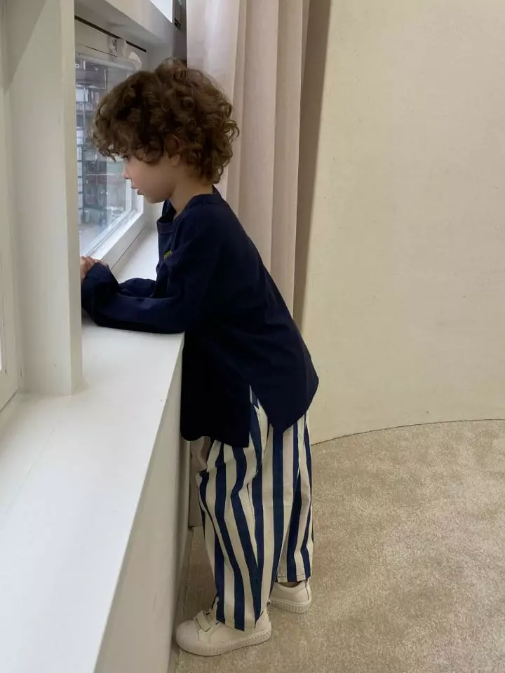 Green Tomato - Korean Children Fashion - #kidsshorts - Denim Stripes Jeans - 6