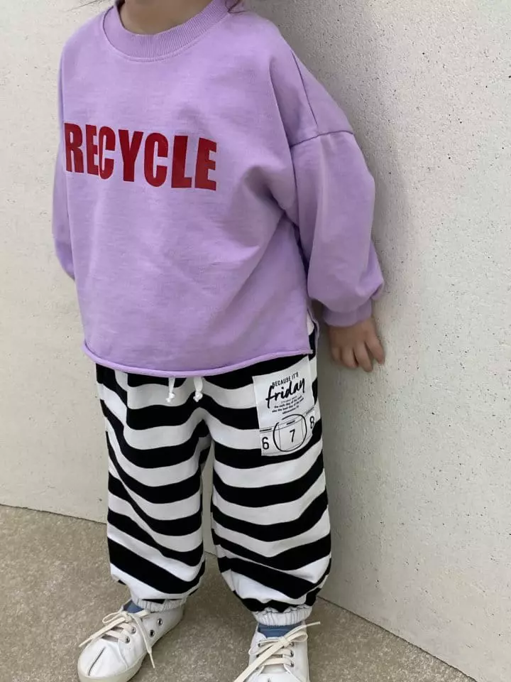 Green Tomato - Korean Children Fashion - #kidsshorts - Stripes Jogger Pants - 2