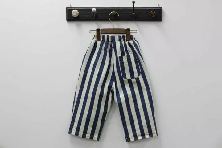 Green Tomato - Korean Children Fashion - #kidzfashiontrend - Denim Stripes Jeans - 8