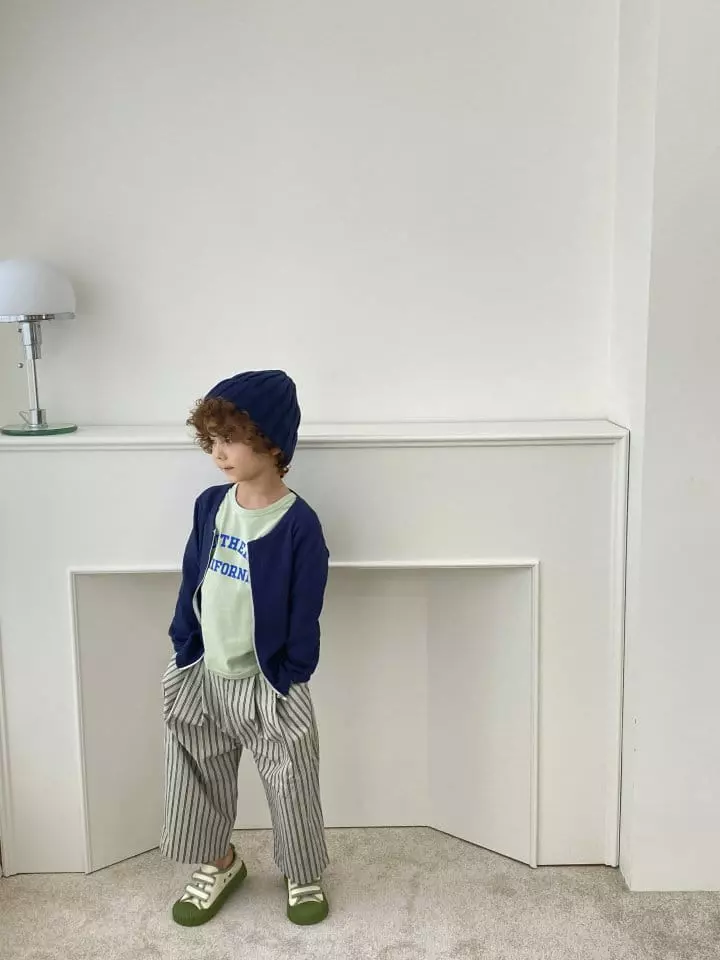 Green Tomato - Korean Children Fashion - #todddlerfashion - Zip Rib Cardigan