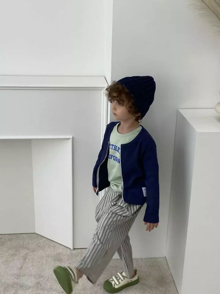 Green Tomato - Korean Children Fashion - #toddlerclothing - Zip Rib Cardigan - 2