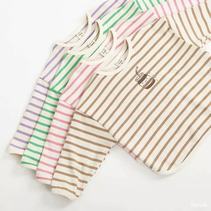 Hanab - Korean Children Fashion - #childofig - Choco Stripes Tee