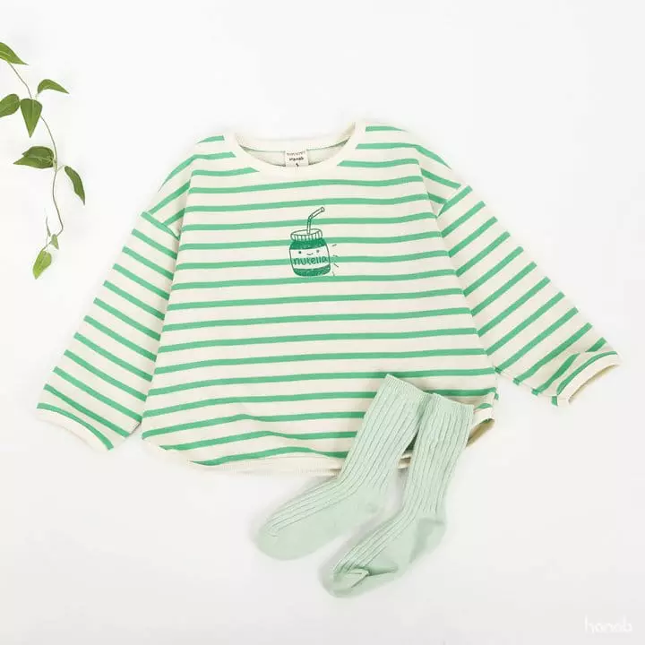 Hanab - Korean Children Fashion - #fashionkids - Choco Stripes Tee - 6