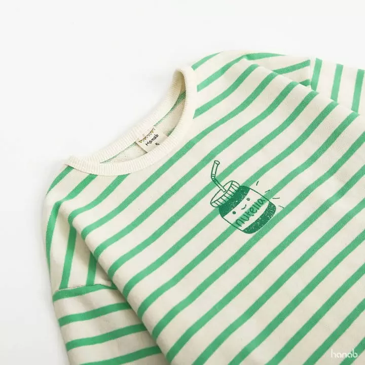 Hanab - Korean Children Fashion - #kidsshorts - Choco Stripes Tee - 7