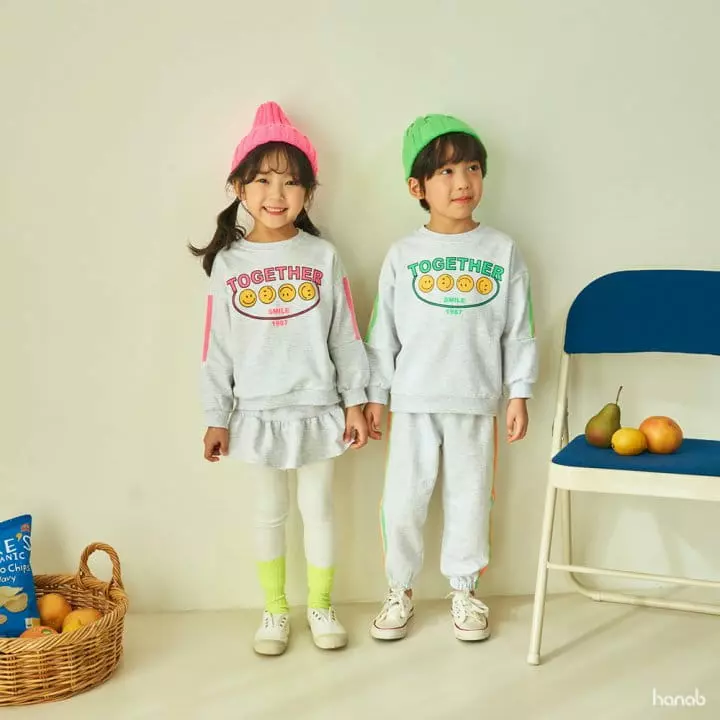 Hanab - Korean Children Fashion - #kidsshorts - Together Top Bottom Set - 2