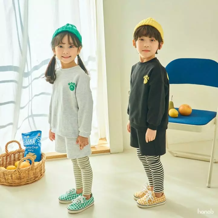 Hanab - Korean Children Fashion - #kidzfashiontrend - Good Smile Top Bottom Set - 5