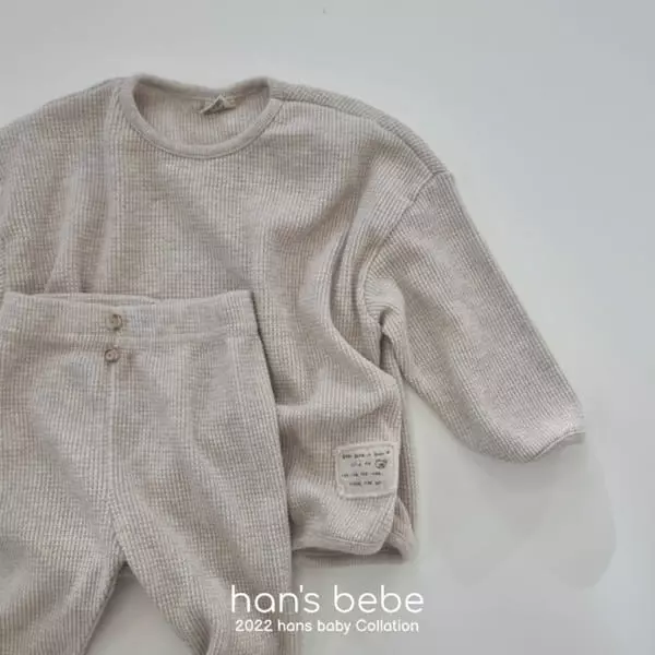 Han's - Korean Baby Fashion - #babyboutique - Bebe Waffle Patch Tee - 6