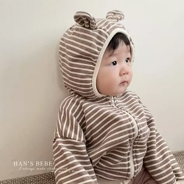 Han's - Korean Baby Fashion - #babyboutique - Bebe Pocket Hoody Zip-up - 2