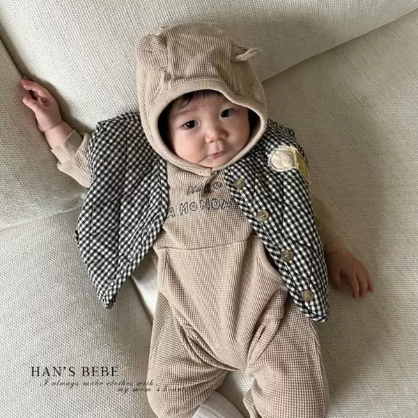 Han's - Korean Baby Fashion - #babyboutiqueclothing - Bebe Pocket Piping Vest