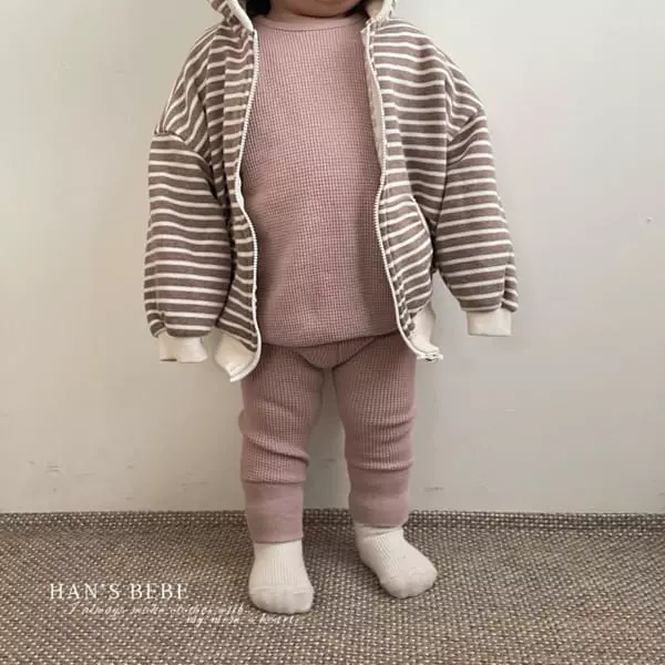 Han's - Korean Baby Fashion - #babyboutiqueclothing - Bebe Banding Waffle Leggings - 3