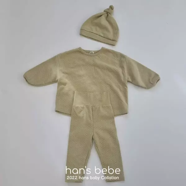 Han's - Korean Baby Fashion - #babyclothing - Bebe Salt Dot Top Bottom Set - 10