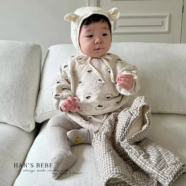Han's - Korean Baby Fashion - #babyclothing - Bebe Elphan Top Bottom Set - 5