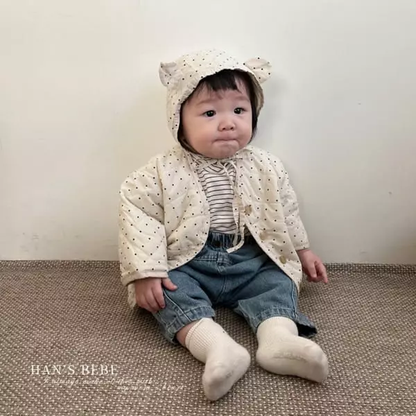 Han's - Korean Baby Fashion - #babyclothing - Bebe Dot Quilting Jacket