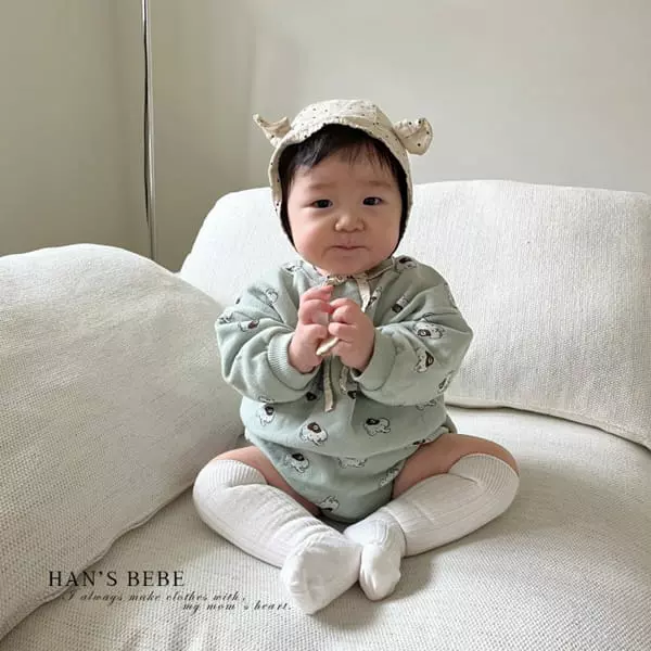 Han's - Korean Baby Fashion - #babyfashion - Bebe Elphan Top Bottom Set - 6