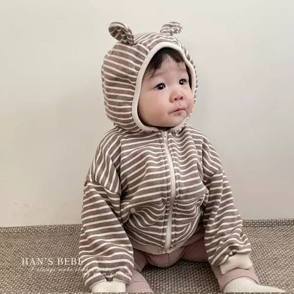 Han's - Korean Baby Fashion - #babyfashion - Bebe Pocket Hoody Zip-up - 5