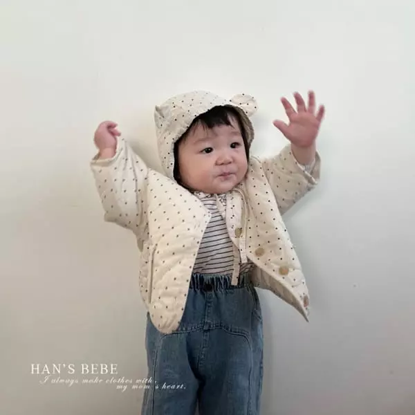 Han's - Korean Baby Fashion - #babyfashion - Bebe Dot Quilting Jacket - 2
