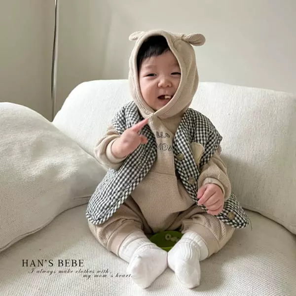 Han's - Korean Baby Fashion - #babygirlfashion - Bebe Pocket Piping Vest - 5