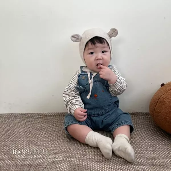Han's - Korean Baby Fashion - #babyfever - Bebe Bear Dungarees Pants - 4