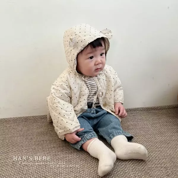 Han's - Korean Baby Fashion - #babylifestyle - Bebe Dot Quilting Jacket - 5