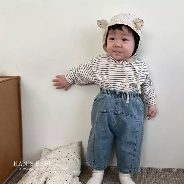 Han's - Korean Baby Fashion - #babylifestyle - Bebe Stripes Tee - 3