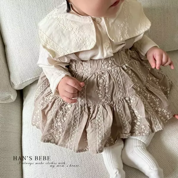 Han's - Korean Baby Fashion - #babylifestyle - Bebe Cancan Dungarees Skirt