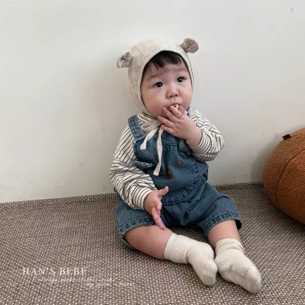Han's - Korean Baby Fashion - #babylifestyle - Bebe Bear Dungarees Pants - 5