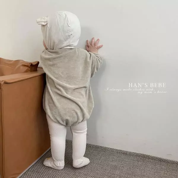 Han's - Korean Baby Fashion - #babylifestyle - Bebe Waffle Point Bodysuit - 2