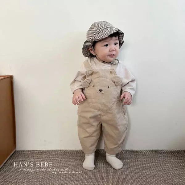Han's - Korean Baby Fashion - #babyoninstagram - Bebe Bear Dungarees Pants - 6