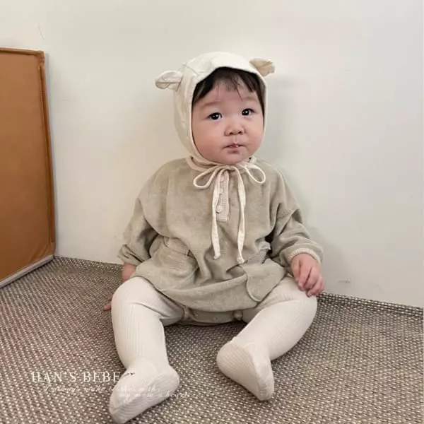 Han's - Korean Baby Fashion - #babyoninstagram - Bebe Waffle Point Bodysuit - 3