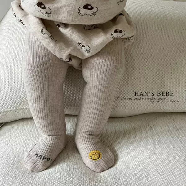 Han's - Korean Baby Fashion - #babyootd - Bebe Happy Foot Leggings