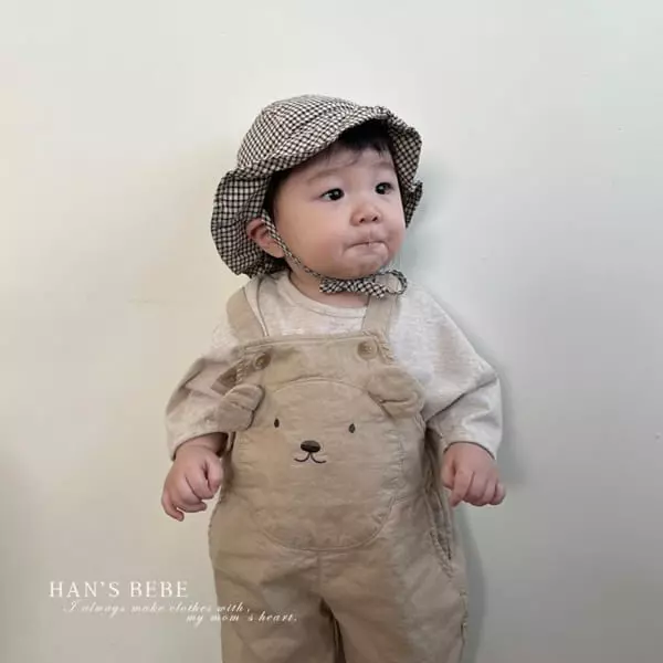 Han's - Korean Baby Fashion - #babyootd - Bebe Bear Dungarees Pants - 7