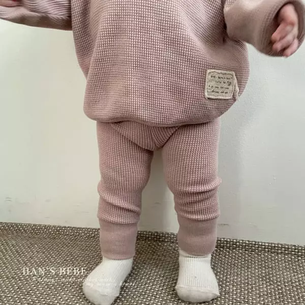 Han's - Korean Baby Fashion - #babyoutfit - Bebe Waffle Patch Tee