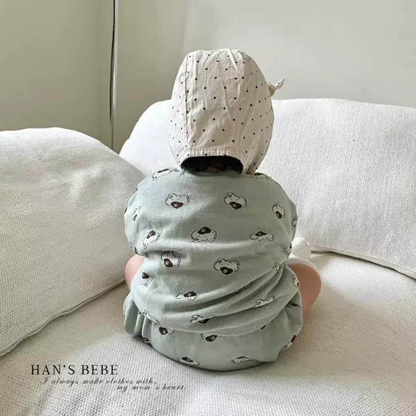 Han's - Korean Baby Fashion - #babyoutfit - Bebe Elphan Top Bottom Set - 12