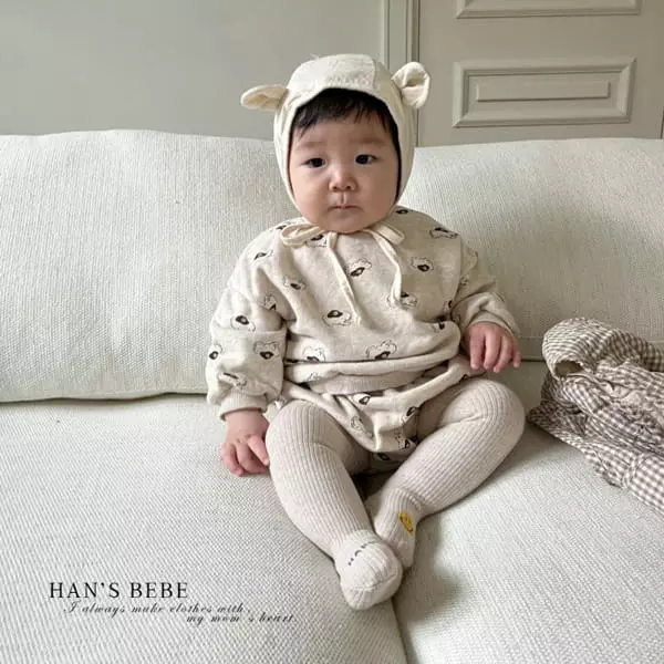 Han's - Korean Baby Fashion - #babyoutfit - Bebe Happy Foot Leggings - 3
