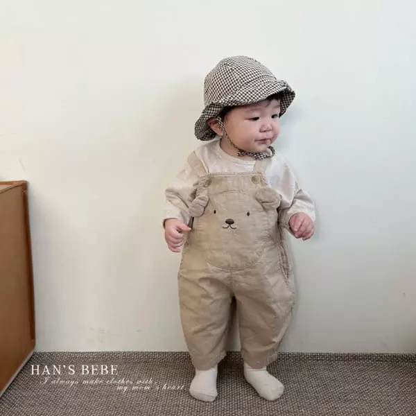Han's - Korean Baby Fashion - #babyoutfit - Bebe Bear Dungarees Pants - 9
