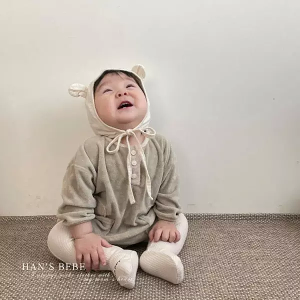 Han's - Korean Baby Fashion - #babyoutfit - Bebe Waffle Point Bodysuit - 5