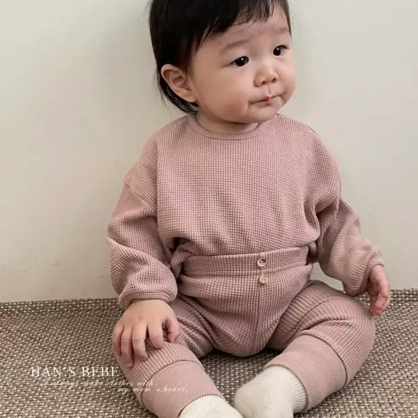 Han's - Korean Baby Fashion - #babywear - Bebe Waffle Patch Tee - 2