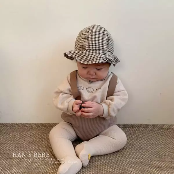 Han's - Korean Baby Fashion - #babywear - Bebe Milk Dungarees Blommers - 5