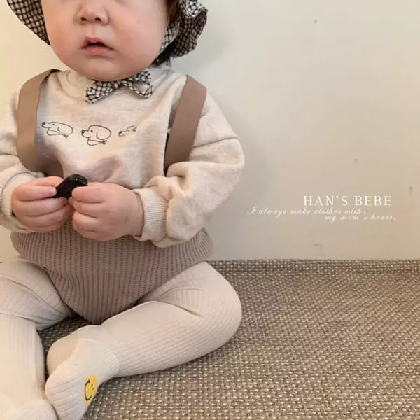 Han's - Korean Baby Fashion - #babyoutfit - Bebe Happy Foot Leggings - 4