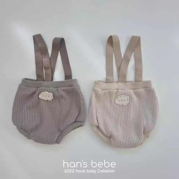 Han's - Korean Baby Fashion - #onlinebabyboutique - Bebe Milk Dungarees Blommers - 6